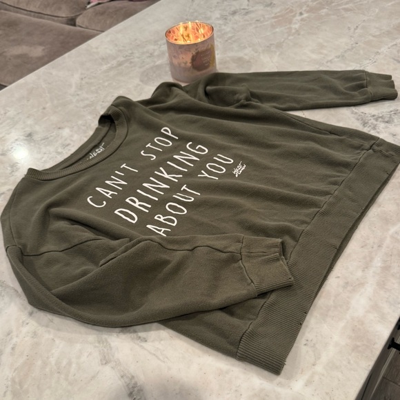 Olive Green Graphic Sweatshirt - Picture 3 of 7